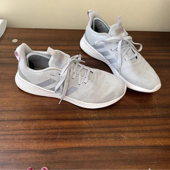 Adidas PureMotion Running Shoe Cloud Foam Grey Size 11 - Picture 1 of 11